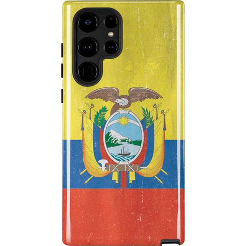 Ecuador Flag Distressed Galaxy S25 Ultra Impact Case